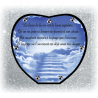 Plaque Funéraire Coeur 29cmØ