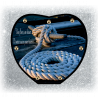 53.Plaque Funéraire Coeur 29cmØ