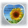 62.Plaque Funéraire Coeur 29cmØ