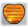 63.Plaque Funéraire Coeur 29cmØ