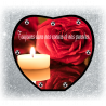 71.Plaque Funéraire Coeur 29cmØ