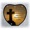 75.Plaque Funéraire Coeur 29cmØ