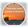 1.Plaque Funéraire Ronde 29cmØ