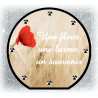 22.Plaque Funéraire Ronde 29cmØ