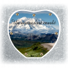Plaque Funéraire Coeur 29cmØ