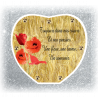 Plaque Funéraire Coeur 29cmØ
