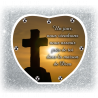 Plaque Funéraire Coeur 29cmØ