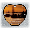Plaque Funéraire Coeur 29cmØ